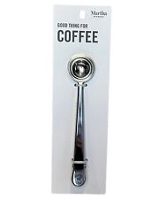 NEW Martha Stewart Collection Coffee Scoop w/Bag Clip - Stainless 3.5 Tsp