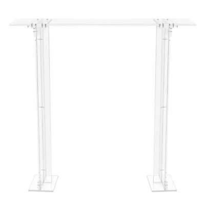 Soporte de flores de acrílico de 40 pulgadas de alto transparente rectangular estante de exhibición de flores boda Foto 1 de 4