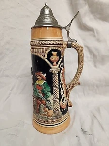Vintage Beer Stein Large Vintage 1 1/2 Liter 1.5L Germany Octoberfest - Picture 1 of 8