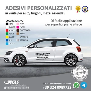 Adesivo Auto aziendale personalizzazione auto Stickers vinile colorato - Foto 1 di 1