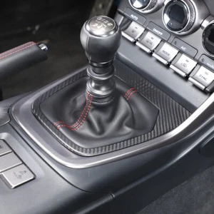 Matte Real Carbon Fiber Gear Shift Lever Bezel Trim Cover Fits GR86 BRZ 2022-25 - Picture 1 of 7