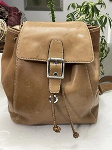 Vintage Coach Tan Leather Legacy Small Backpack Drawstring - Picture 1 of 12