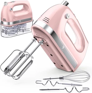Hand Mixer Electric, 400W Food Mixer 5 Speeds Handheld Blender, 5 Stainless Stee - Picture 1 of 7