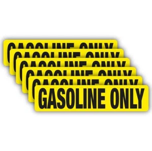 6 Gasoline Only Decal VINYL STICKER gas tank vehicle sign vehicle labels safety - Picture 1 of 1