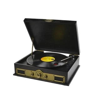 mbeat Vintage Classic Wooden USB Turntable Recorder Bluetooth SPK AM FM Radio - Picture 1 of 5
