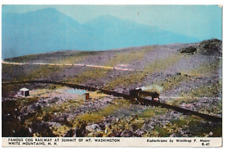 Vintage Postcard Cog Railway, Train, Summit Mt. Washington White MT. N.H.