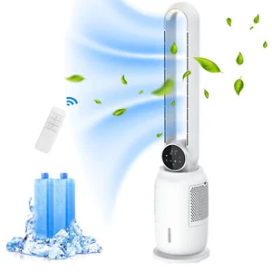 3-in-1 Evaporative Air Cooler Portable Bladeless Tower Fan with Remote Control - Picture 1 of 19