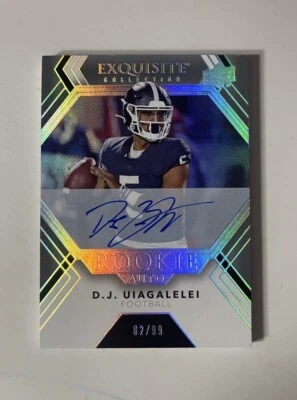 2022 Upper Deck Goodwin Champions Exquisite Rookie Auto D.J. UIAGALELEI 82/99 - Image 1 of 2