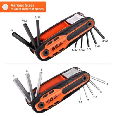 16 Piece Folding Hex Key Set - Folding & Metric - Tacklife Key - Repair - New - Image 1 of 3