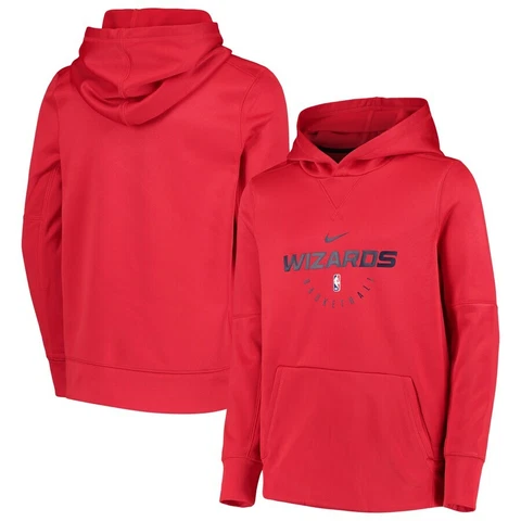 Washington Wizards Youth Pullover Hoodie Red NIKE Logo Fleece Performance Cover