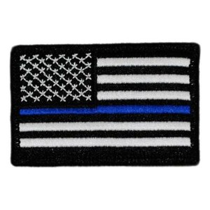 BuckUp Tactical Patch Hook US Flag USA Thin Blue Line Forward 3x2"