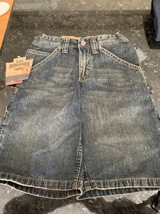 NWT BOYS SIZE 8 Regular LEE Dungarees Blue Jean Denim Utility CARGO SHORTS - Picture 1 of 8