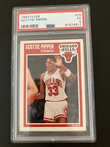 1989-90 Fleer 23 Scottie Pippen gegradet PSA 5 EX 2nd Year - Bild 1 von 2