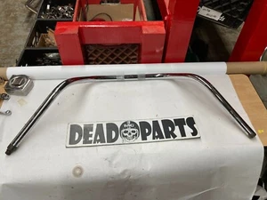 Harley chrome 1" non-dimpled pullback 32 1/2" wide handlebars bars look - Picture 1 of 7