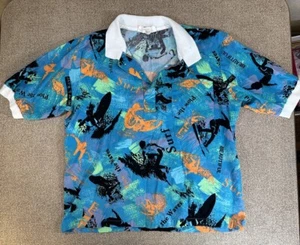 Vintage authentic Hawaiian shirt LIVE Brand 90s Surf  pullover made in Hawaii - Picture 1 of 8