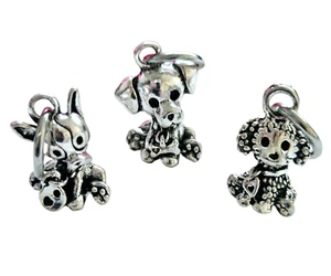 Dog Charm Bead Labrador Poodle or French Bulldog Puppy Dog Charm Bracelet Beads - Picture 1 of 5