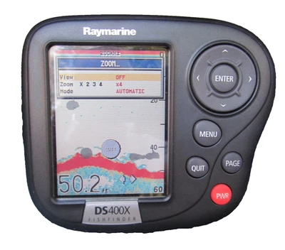 Raymarine DS400X Fishfinder Airmar P58 Triducer Transducer Cables Bracket Mount - Image 1 of 4