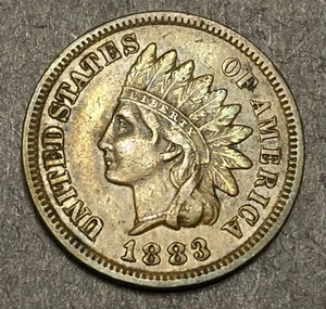 1883 Indian Head Cent Penny XF Extra Fine Better Date Coin - Picture 1 of 2