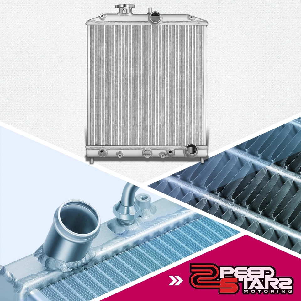 RADIADOR ALUMINIO RENDIMIENTO 2 FILAS PARA 1992-2000 CIVIC EG/DEL SOL INTEGRA AT Foto 1 de 4