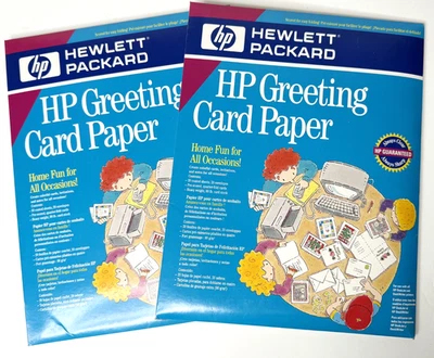 2 NEW Hewlett Packard HP Greeting Card Paper Kit 40 Sheets & Envelopes - Image 1 of 2