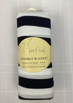 Manta de perlas de cobre rayas blancas y negras 46" x 46" nueva con etiquetas Foto 1 de 4