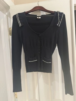 Karen Millen black size 2 light cardigan - Image 1 of 3