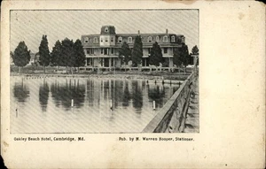 Cambridge,MD Oakley Beach Hotel c1905 Dorchester County Maryland Postcard - Picture 1 of 2