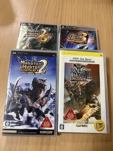 Capcom PSP Monster Hunter Portable 4-game Set Action Adventure Hobby Hunting - Picture 1 of 12