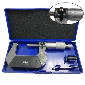 SATRA Bügelmessschraube 25-50mm Mikrometerschraube Messschraube Mikrometer - Bild 1 von 2