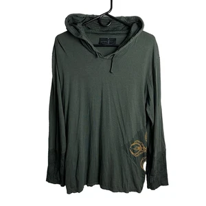 Infiniti Now Hooded Long Sleeve Top Women's Large Dark Green Oversized Hood - Picture 1 of 9