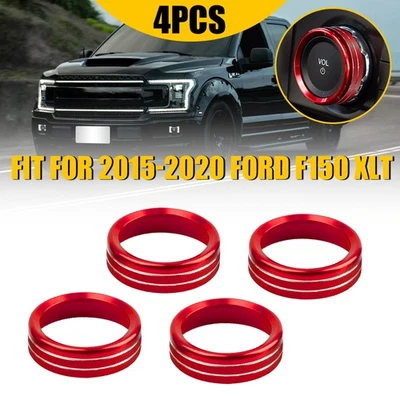 Cubierta de interruptor de audio aire acondicionado Red Fit Ford F150 2015-20 accesorios Foto 1 de 4