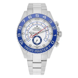 Rolex Yacht-Master II 44mm Steel White Dial Automatic Mens Watch 116680 Box/P... - Picture 1 of 9