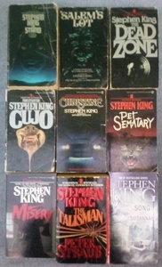 STEPHEN KING lot 8 early novels 3 1sts Stand Salem's Dead Cujo Sematery Misery - Bild 1 von 2