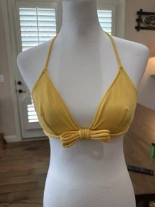 Anna Club by La Perla Yellow Triangle Bikini Top 42 EU 36E Cup Made in Portugal - Picture 1 of 9