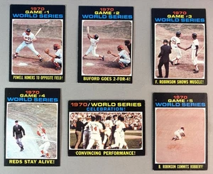 1971 Topps Baseball Cards - 1970 World Series Orioles / Reds -Lot of 6 -Nice 6x - Picture 1 of 10