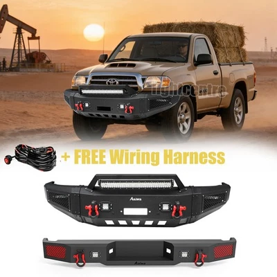 Offroad For 2000-2006 Toyota Tundra Front Rear Bumper w/Winch Plate LED Lights - Image 1 of 4