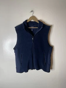 Vintage 90s GAP Fleece Vest Full Zip Size Large Mens 1999 - Bild 1 von 8