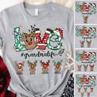 Custom Christmas Reindeer Grandma Shirt, Love Grandma Shirt Custom Kidname, Cust