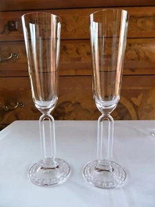 2 RIEDEL LEAD CRYSTAL CHAMPAGNE FLUTEs GLASSES 2000 MILLENNIUM VON RIEDEL, NIB - Picture 1 of 13