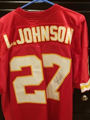Camiseta firmada por Larry Johnson autografiada cosida talla 52 Auto Chiefs NFL Foto 1 de 3