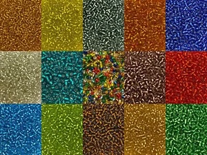 Silbergefütterte Glassamenperlen - Größe 11/0 (ca. 2mm), 50g Packung, Farbe wählen - Bild 1 von 22