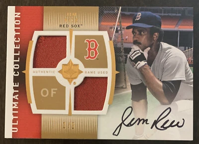 Jim RICE 2008 UD Ultimate Collection Dual Jersey Patch AUTO #UM-JR 1/5 NM HOF - Image 1 of 3