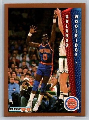 1992 Fleer  Basketball #71 Orlando Woolridge  Detroit Pistons - Image 1 of 2
