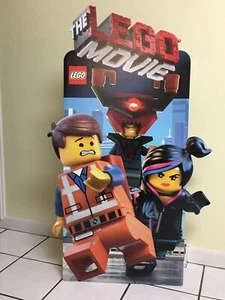Lego Movie Standee 2014 Promotional Cardboard Store Display Emmet, Wildstyle - Picture 1 of 12