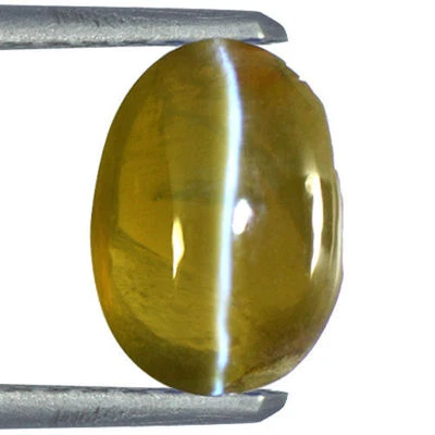 Natural Certified Chrysoberyl Cats Eye Oval Cab 1.87Cts Unheated Sri Lanka Gems - Image 1 of 4