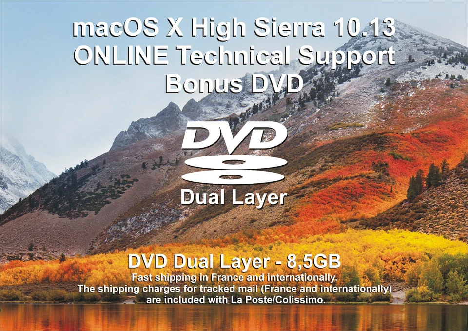 macOS X High Sierra 10.13 - ONLINE Technical Support - Bonus DVD DL #CKDB - Photo 1/1