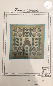 Bear Tracks Nature Animal Quilt PATTERN ONLY by Mary Gomez - Picture 1 of 2