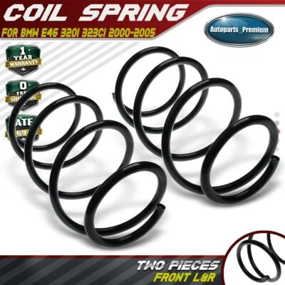 Muelles helicoidales de suspensión delanteros izquierdo y derecho BMW E46 320i 323Ci 2000-2005 2 piezas Foto 1 de 4