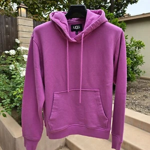 UGG WOMENS TATIANA HOODIE PURPLE BLOSSOM KANGAROO POCKET STRETCH COTTON SIZE M - Picture 1 of 16