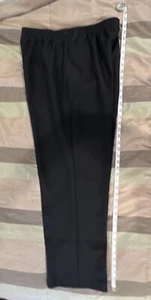 Alfred Dunner Pull On BLACK Elastic Waist Pants Slacks With Pockets Size 16 - Picture 1 of 6